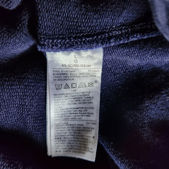 GAP men hoodie blue retro Size L - Picture 5 of 5